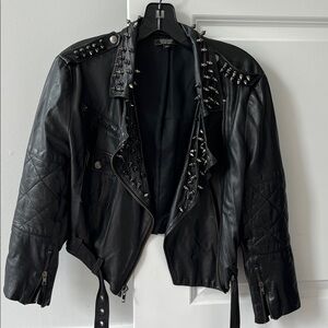 SIMONE By Katie Nehra Studded Leather Moto Jacket
ASO Nicole Richie